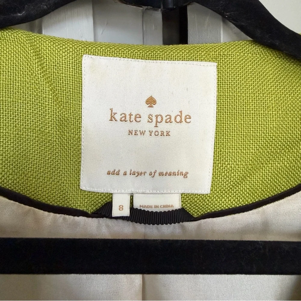Kate Spade New York Micah Cropped Blazer in Moroccan Green - Picture 5 of 8